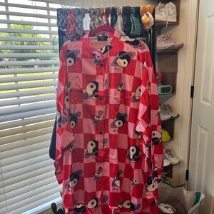 Dressed in LALA Cosmic Red Checkered Shirt